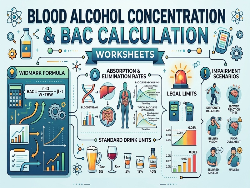 Blood Alcohol Concentration & BAC Calculation Worksheets