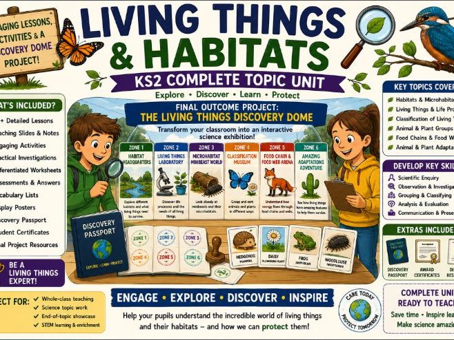 Living Things & Habitats KS2 Complete Topic Unit