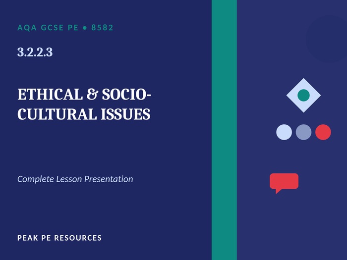 AQA GCSE PE (8582) - 3.2.2.3 Ethical & Socio-Cultural Issues in Sport | Lesson (46 Slides)
