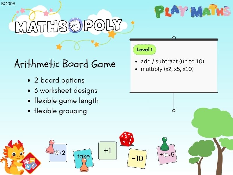 Arithmetic Board Game Level 1