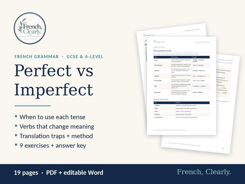 French Perfect vs Imperfect – Passé Composé & Imparfait Rules + Exercises (GCSE & A-level)