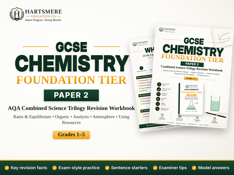 AQA GCSE Combined Science Trilogy Chemistry Paper 2 – Foundation Tier Revision Workbook (Grades 1–5)