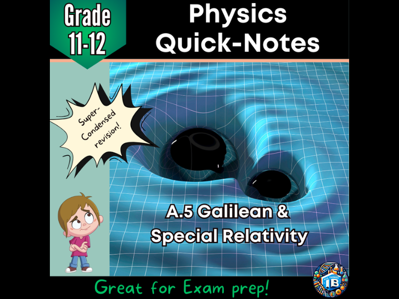 IB DP Physics: A.5 Galilean & Special Relativity – Condensed Topic Revision Notes (2026)