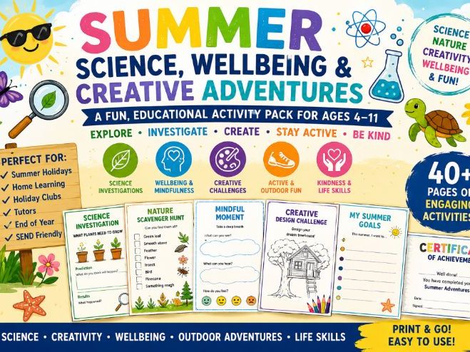 Summer Science, Wellbeing & Creative Adventures Pack