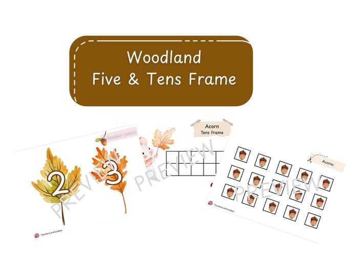 Woodland Five & Ten Frame and Leaves