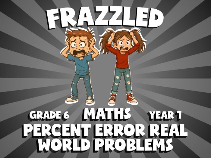 Percent Error Real World Problems FRAZZLED Maths Game | No-Prep Year 7 Review Activity