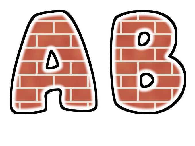 Brick Wall Glow Bubble Letters | Bulletin Board Letters | Classroom Display Pack