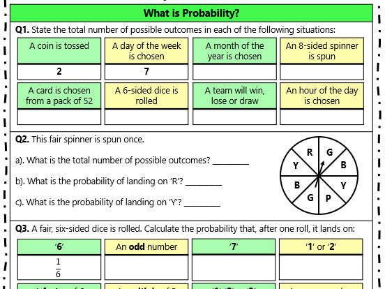 GCSE Basic Probability (Resit Focus)