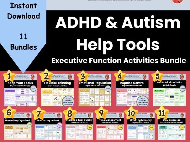 Executive Functioning Activities for Improvement ADHD & Autism Helper Life Skill