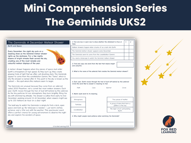 Mini Comprehension Series: The Geminids Y5 Y6