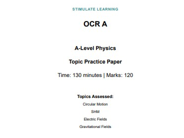 OCR A-Level Physics Fields & Motion Paper