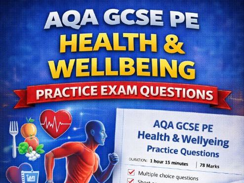 AQA GCSE PE Health and Well-being Practice questions