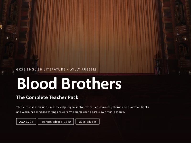 Blood Brothers GCSE Revision & Organisers
