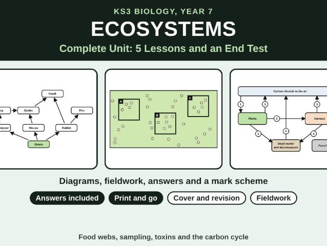 KS3 Biology Ecosystems Unit Bundle