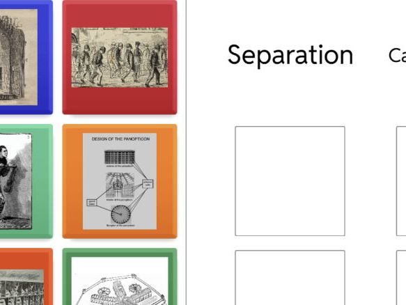 Victorian England - Types of Prison Sorting Worksheet