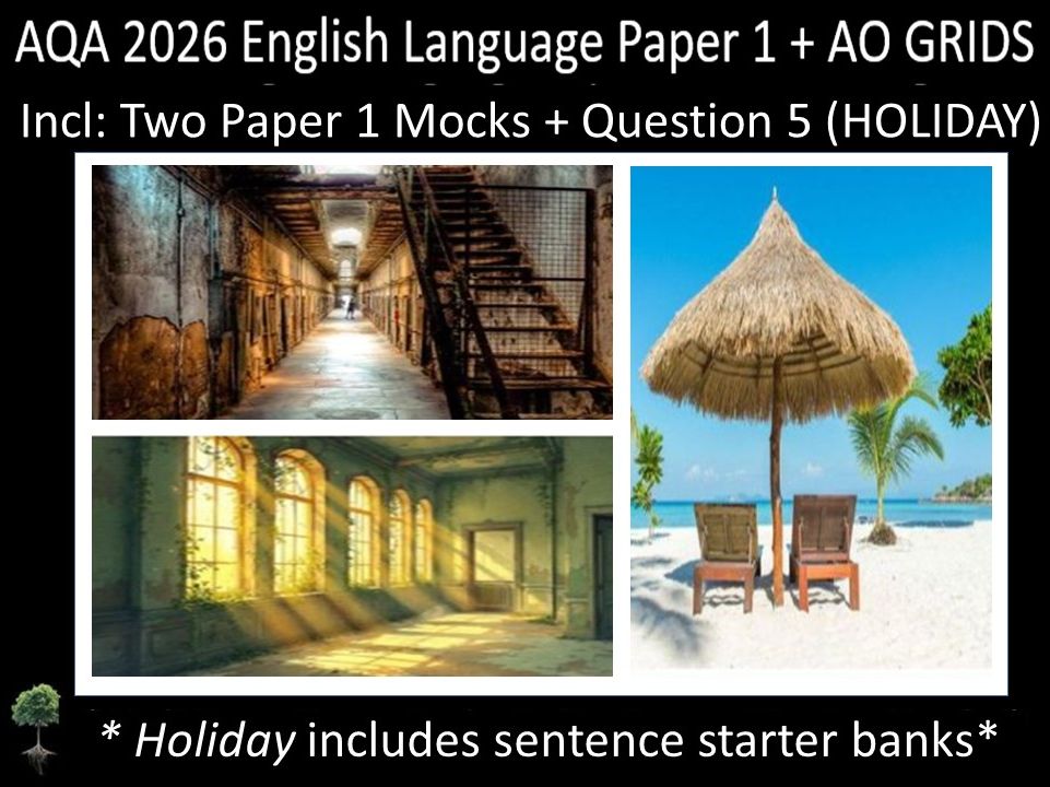 Two AQA 2026 English Language Paper 1 | AO GRIDS + Q5 (HOLIDAY)