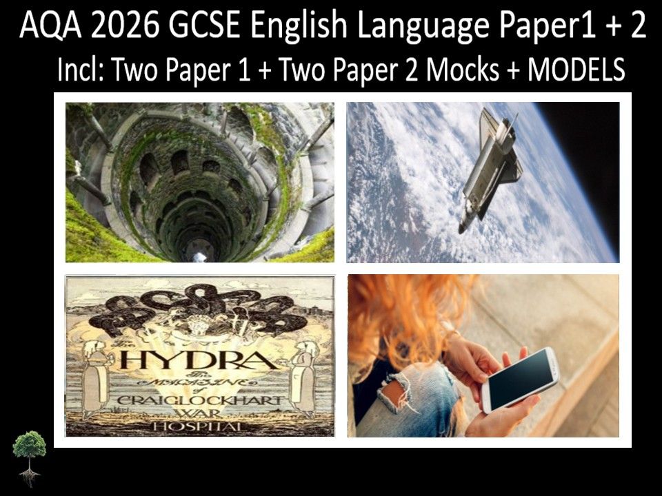 Four AQA 2026 GCSE English Language Paper 1 + 2 Mocks | Models