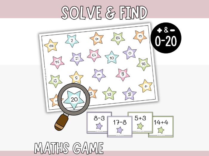Solve & Find - Addition & Subtraction Within 20