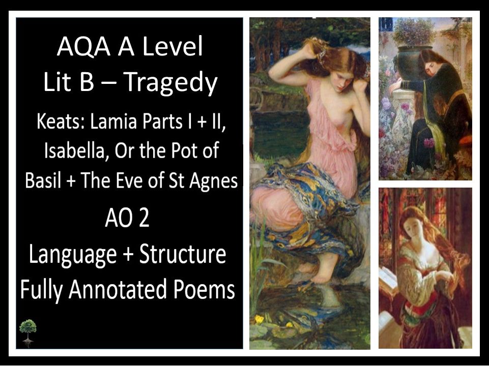 KEATS – LAMIA I + II, ISABELLA + THE EVE OF ST AGNES | AO 2Annotated Poems - LIT B Tragedy