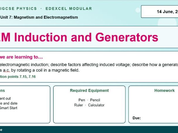 IGCSE Physics: Electromagnetic Induction and Generators | Magnetism & Electromagnetism | Unit 7 | L7