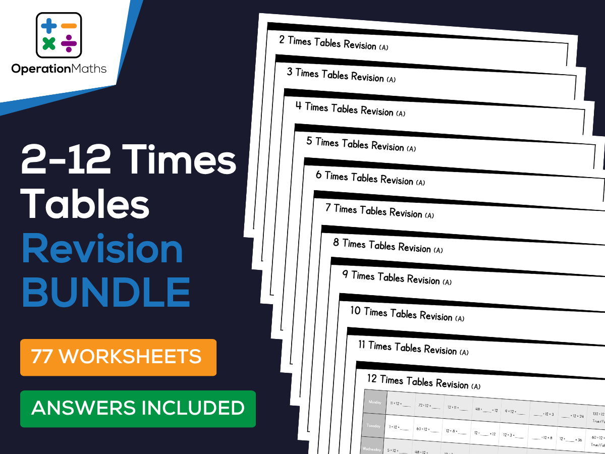 2-12 Times Tables Revision BUNDLE