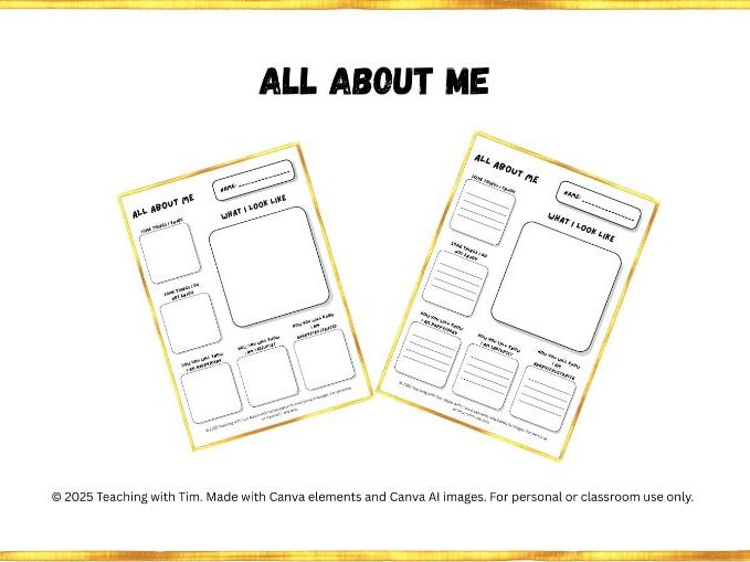 All About Me - template