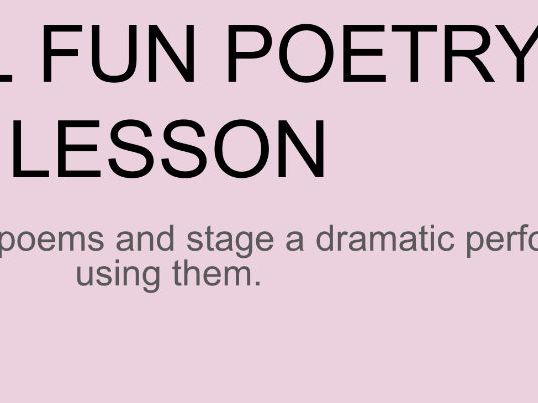 Fun Poetry Lesson Slides