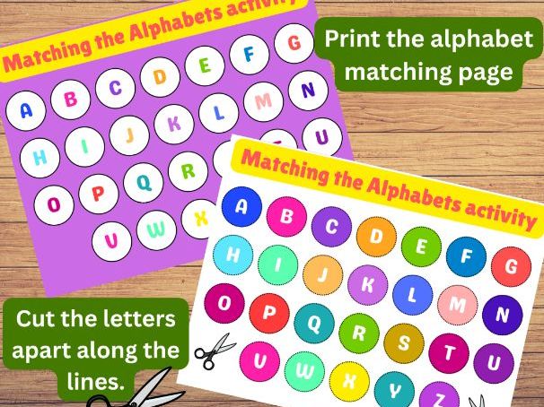 Alphabet Matching Worksheets | Uppercase & Lowercase Letters A–Z | Preschool & K