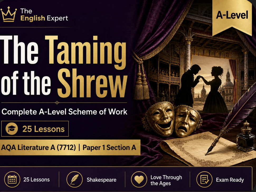 The Taming of the Shrew: Complete A-Level Scheme of Work (25 Lessons) | AQA Literature A (7712) 1A