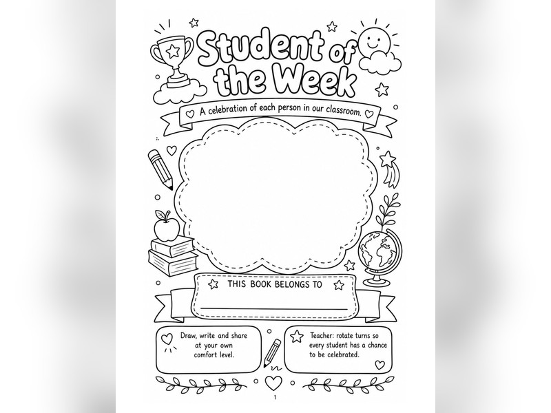 Student of the Week Booklet - All About Me