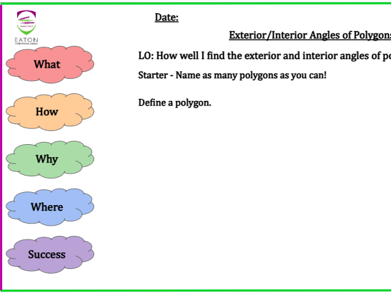 Exterior and Interior Angles of Polygons