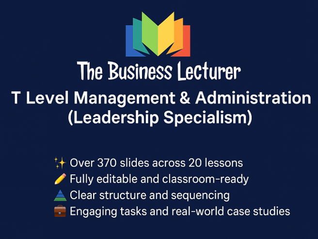 T Level Management & Administration – Leadership Specialism (Lessons 1-20)
