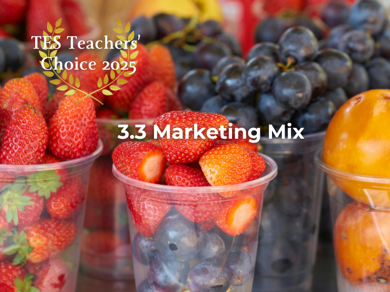 Cambridge AS Business Marketing Mix PowerPoint 2026-2028 Exams Complete Unit 3.3 Resource 9609