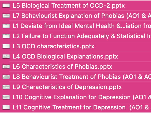 AQA A Level Psychology Clinical Psychology Lessons – NEW SPEC (7182)/Teaching from 2025