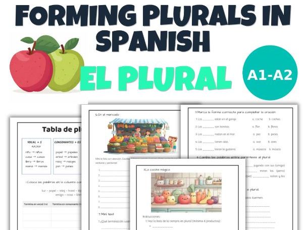 Forming Plurals in Spanish – El Plural | 11 Activities for KS3 & Beginners (A1-A2)