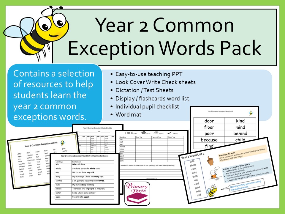 Year 2 Common Exception Words Pack