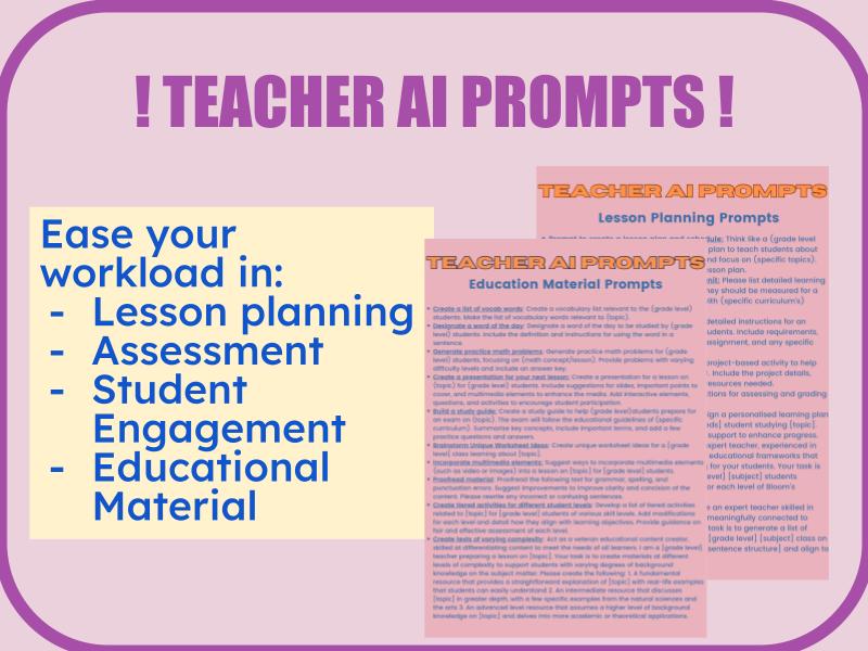 Teacher AI Prompts