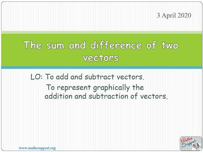 The sum and difference of two vectors