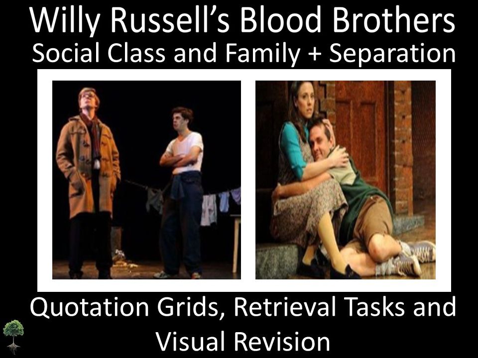 Blood Brothers: Social Class and Family + Separation - Grid and Retrieval Activities