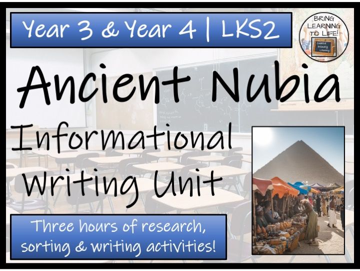 Ancient Nubia Informational Writing Unit | Year 3 or Year 4