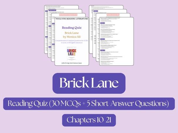 Brick Lane Reading Quiz – Chapters 10-21 | GCSE & A-Level English