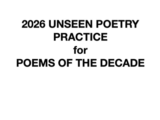 Practice Questions: 2026 Edexcel A-Level Poems of the Decade and Unseen Poems