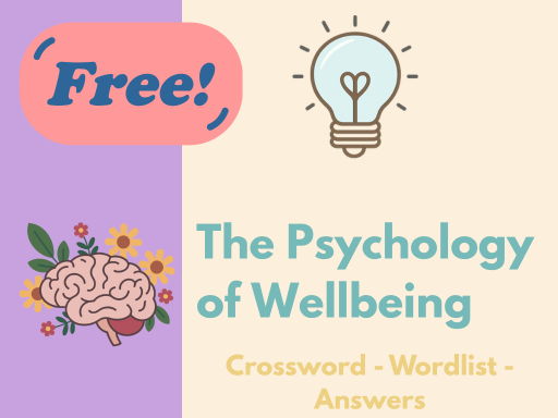 Free - The Psychology of Wellbeing Crossword – Word List & Answers