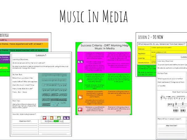 ASPIRE Curriculum - Y8 - Music In Media Booklet and Accompanying Slides