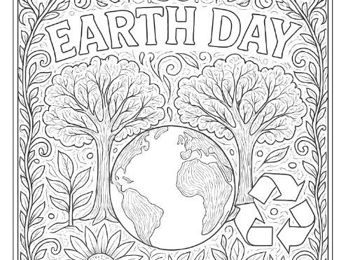 Earth Day Colouring Sheet