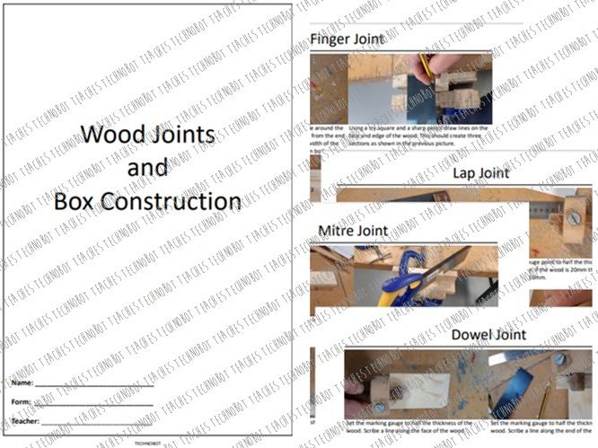 Wood joints and box construction booklet