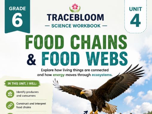 Grade 6 Science Food Chains & Food Webs Unit Challenge | Ecosystems Worksheet