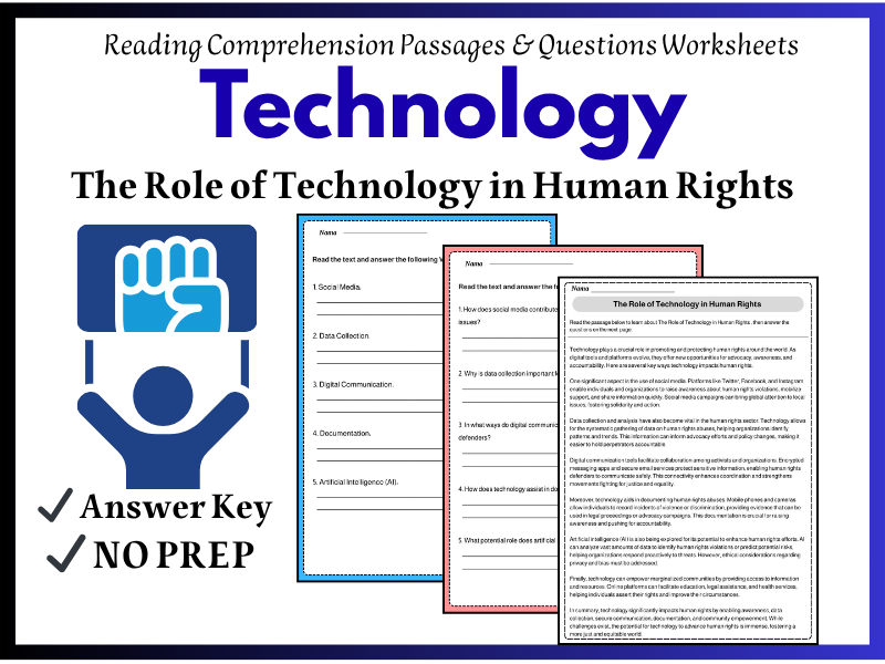 The Role of Technology in Human Rights – Reading Comprehension Worksheet