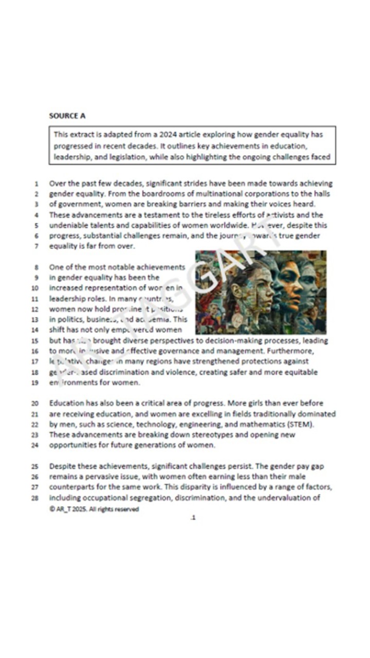 One AQA 2026 GCSE English Language Paper 2 Mock | AO Grids - (Equ ...