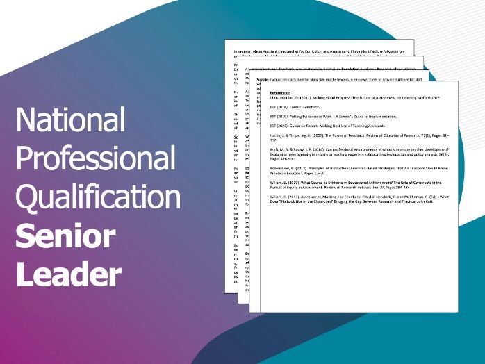 NPQSL Summative Assessment Example- 2024